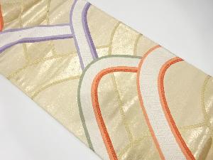 山並に組紐模様織出し袋帯